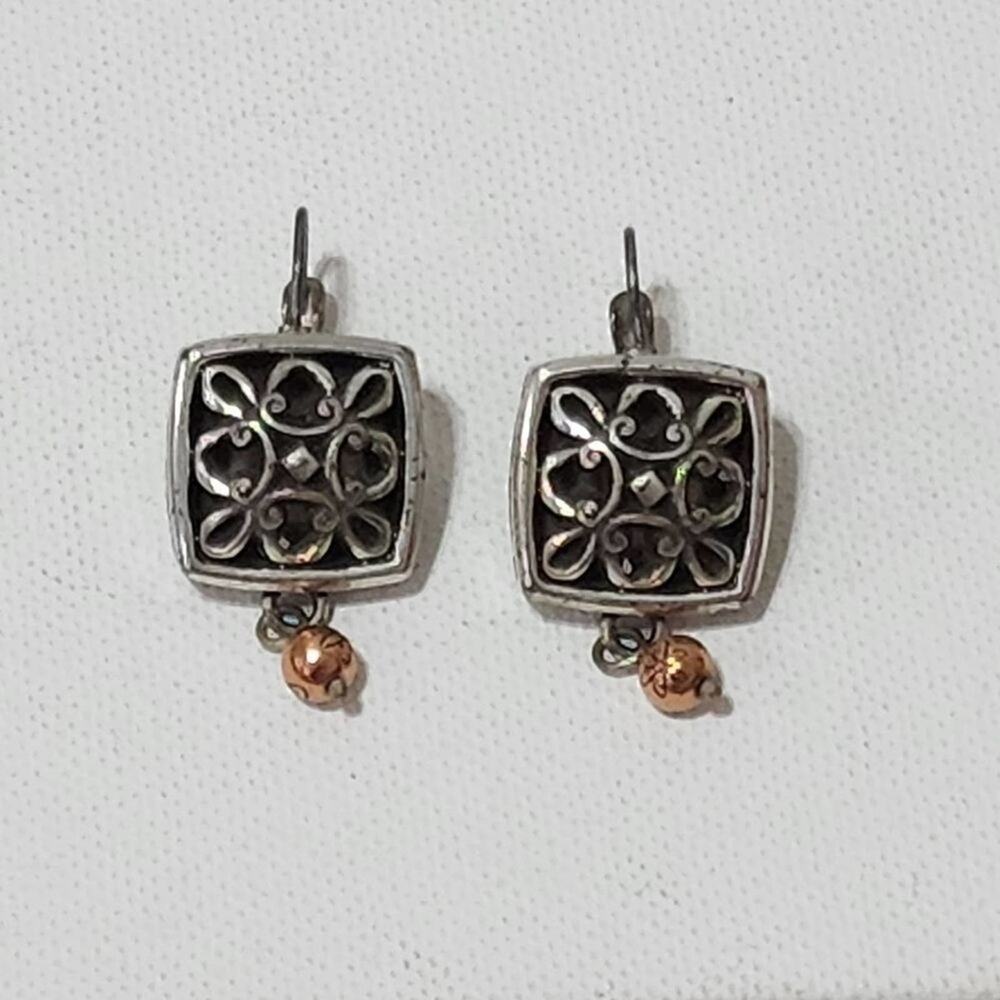 BRIGHTON vintage‎ scrolled leverback earrings